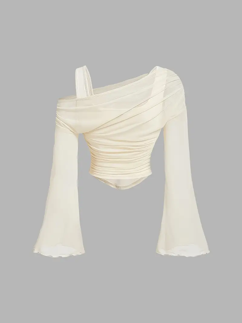 blusa con diseño con manga farol