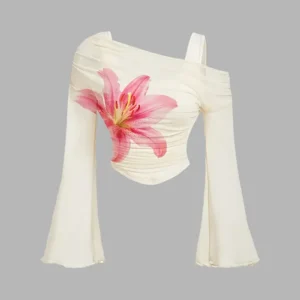 blusa con diseño con manga farol