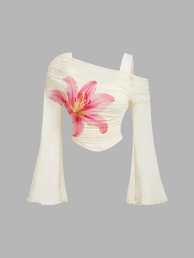 blusa con diseño con manga farol