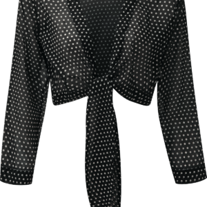 blusa de lunares corbata camisa traje de baño